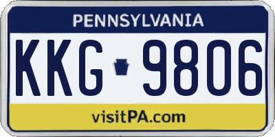 PA license plate KKG9806