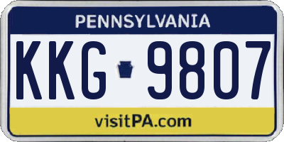 PA license plate KKG9807