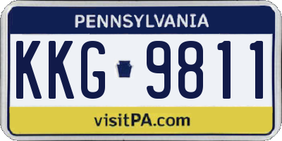 PA license plate KKG9811