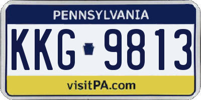 PA license plate KKG9813