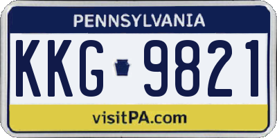 PA license plate KKG9821