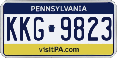 PA license plate KKG9823