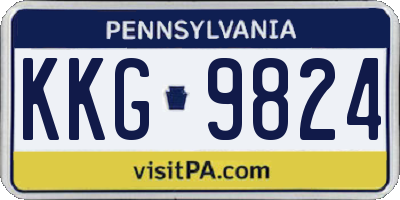 PA license plate KKG9824