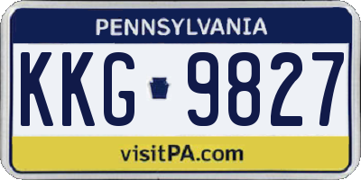 PA license plate KKG9827