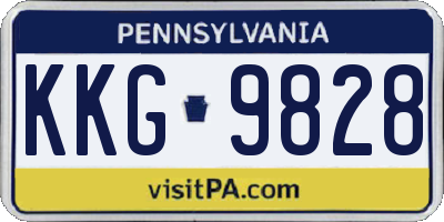 PA license plate KKG9828
