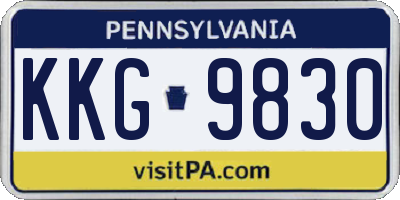 PA license plate KKG9830