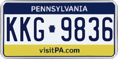 PA license plate KKG9836
