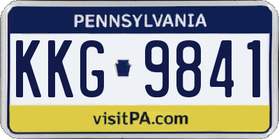 PA license plate KKG9841