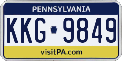 PA license plate KKG9849