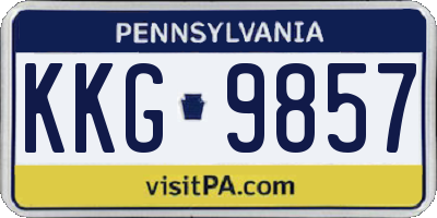 PA license plate KKG9857