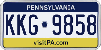 PA license plate KKG9858