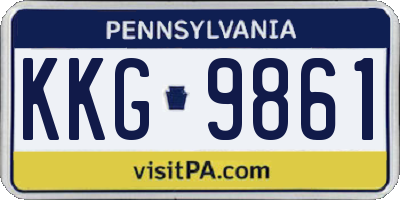 PA license plate KKG9861