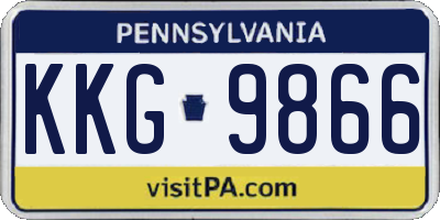 PA license plate KKG9866