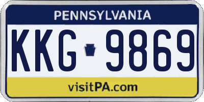 PA license plate KKG9869