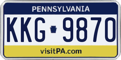 PA license plate KKG9870