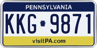 PA license plate KKG9871