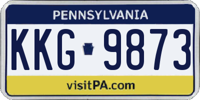 PA license plate KKG9873