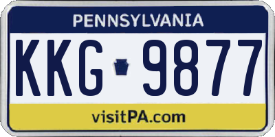 PA license plate KKG9877