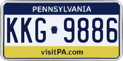 PA license plate KKG9886