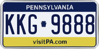 PA license plate KKG9888
