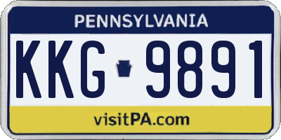 PA license plate KKG9891