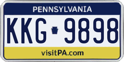 PA license plate KKG9898