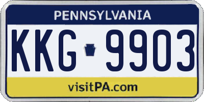 PA license plate KKG9903