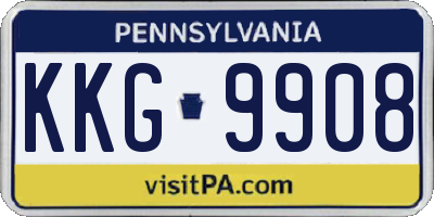 PA license plate KKG9908