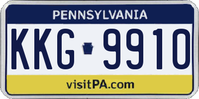 PA license plate KKG9910