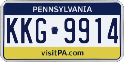 PA license plate KKG9914