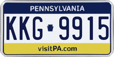 PA license plate KKG9915