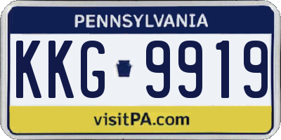 PA license plate KKG9919