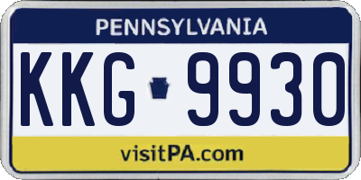 PA license plate KKG9930