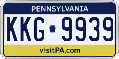 PA license plate KKG9939