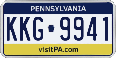 PA license plate KKG9941