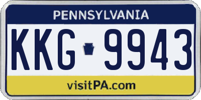 PA license plate KKG9943
