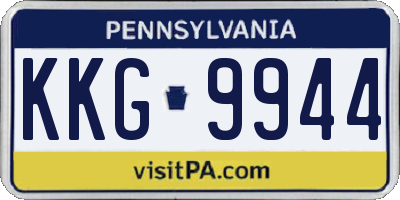 PA license plate KKG9944