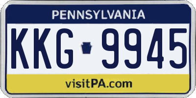 PA license plate KKG9945