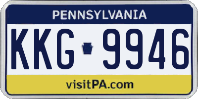PA license plate KKG9946