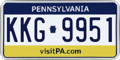 PA license plate KKG9951