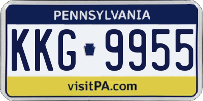 PA license plate KKG9955