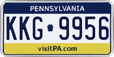 PA license plate KKG9956