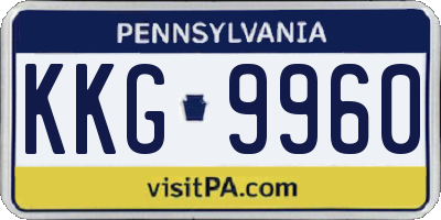 PA license plate KKG9960
