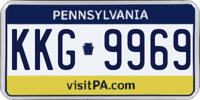 PA license plate KKG9969