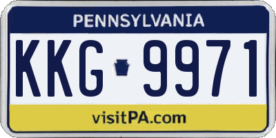 PA license plate KKG9971