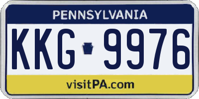 PA license plate KKG9976