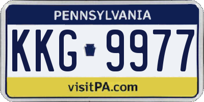 PA license plate KKG9977