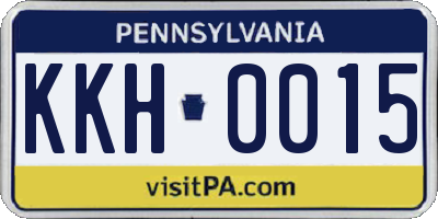 PA license plate KKH0015