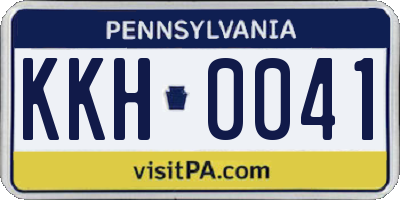 PA license plate KKH0041