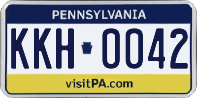 PA license plate KKH0042
